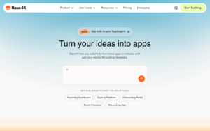 Base44 AI App Builder Interface